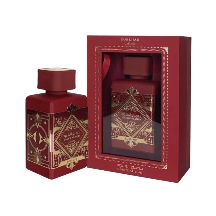 Perfume Bade'e Al Oud Sublime, caja