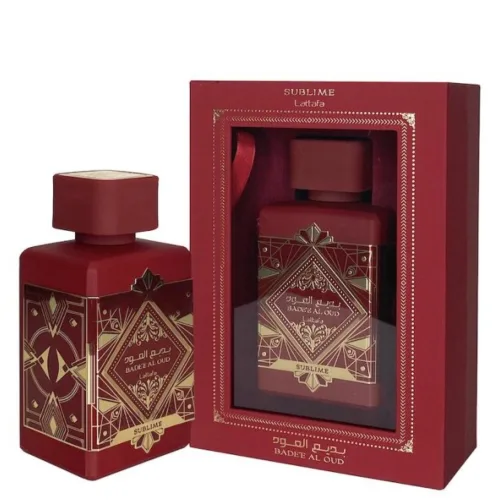 Perfume Bade'e Al Oud Sublime, caja