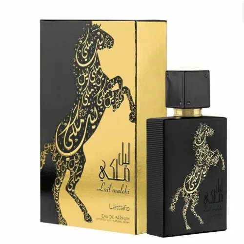 Perfume Lail Maleki Lattafa, caja