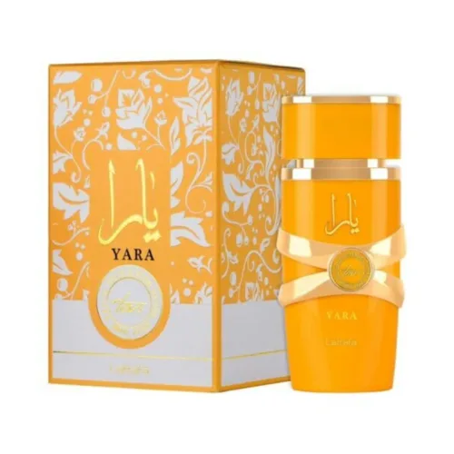 Perfume Yara Tous de Lattafa, caja